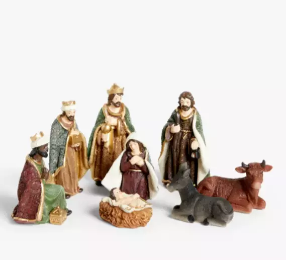 John Lewis Kaemingk Hand Painted Christmas Nativity Characters, Set of 8