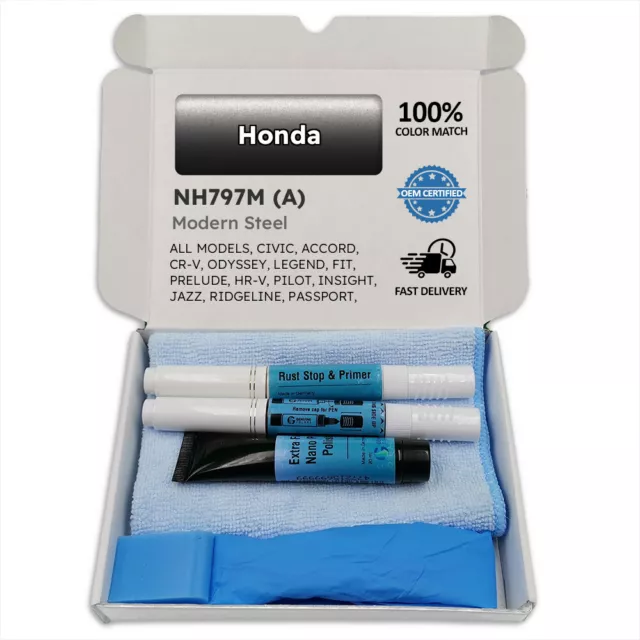 NH797M (A) Modern Steel Silver Touch Up Paint for Honda CIVIC ACCORD CR V ODYSS