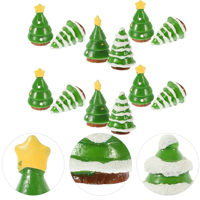 12 Pcs Fish Tank Ornaments Bonsai Tree Holiday Fairy Dollhouse Toy Mini