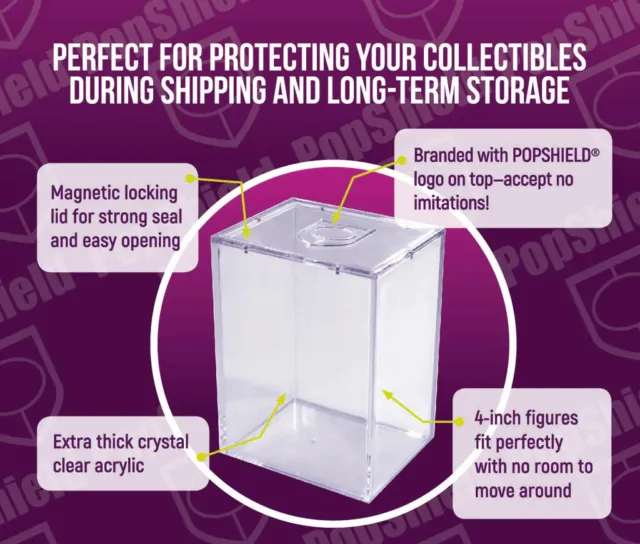 1 PopShield Armor Hard Protector 4" - Stackable with Magnetic Lid