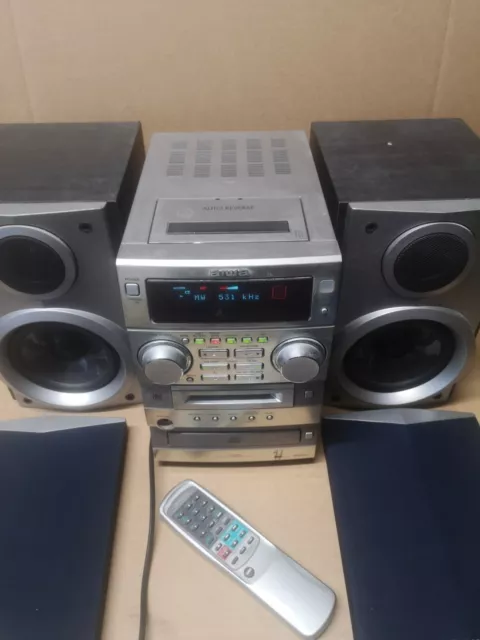 AIWA MiniDisc CD & Tuner Cassette SYSTEM XR-MD85 Stereo Hifi Partially Working