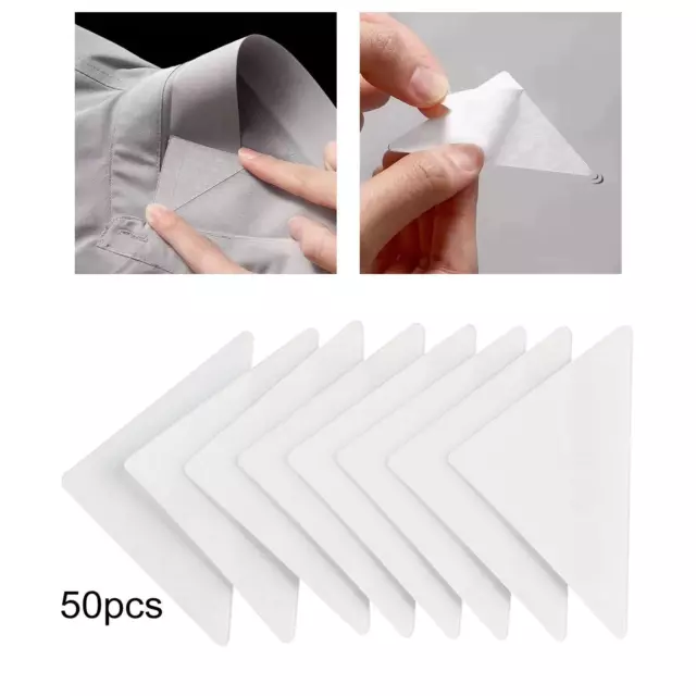 Autocollants de protection de col, 50 pièces, Support de col de chemise, col