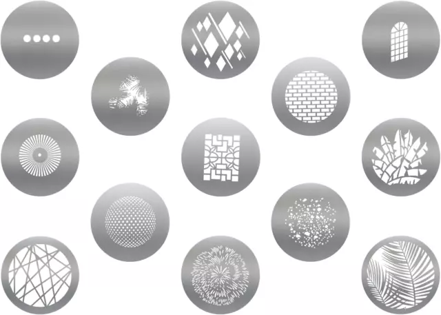 13Pcs round GOBO Kit I for Optical Snoot Conical Focalize Condenser Spotlight Co