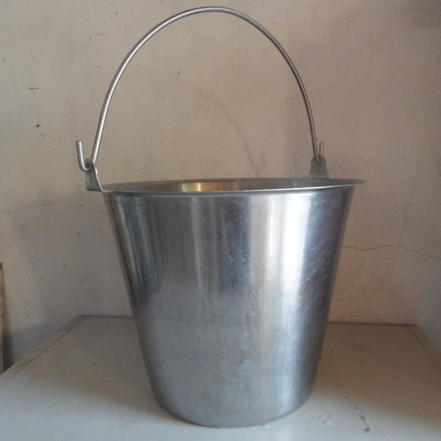 Adcraft PS-13 Deluxe Stainless Steel Kick Bucket