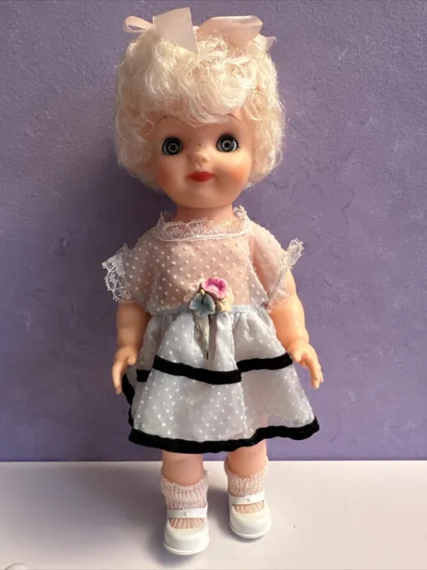 Vintage 1960s Wee Bonnie Toddler Doll. Allied Quality Doll & Toy Co. 11”