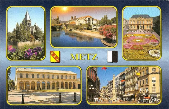 METZ - the Protestant temple - the Place d'Armes - the Arsenal - various views