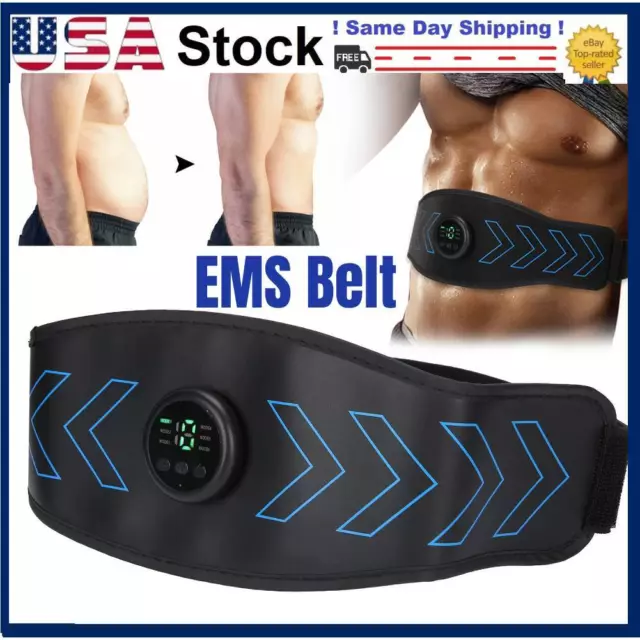 EMS Abdominal Muscle Toning Trainer ABS Stimulator Toner Fitness  Gym Belt