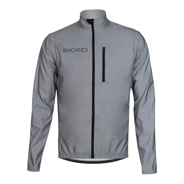 Sundried Reflective Cycle Jacket Ultra High Visability Detatchable Sleeves M