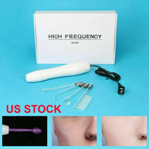 Portable High Frequency Facial Machine Violet Ray Light Device Anti Acne Homeuse