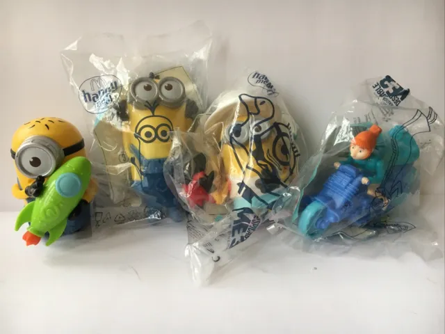 4 McDonalds Happy Meal Toys Despicable Me 3 Minions 2017 bundle all different