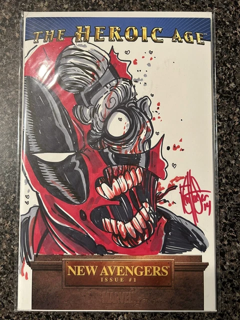 Marvel New Avengers 1 Zombie Deadpool Sketch Ken Haeser Dynamic Forces Wolverine Marvel New Avengers 1 Zombie Deadpool Sketch Ken Haeser Dynamic Forces Wolverine