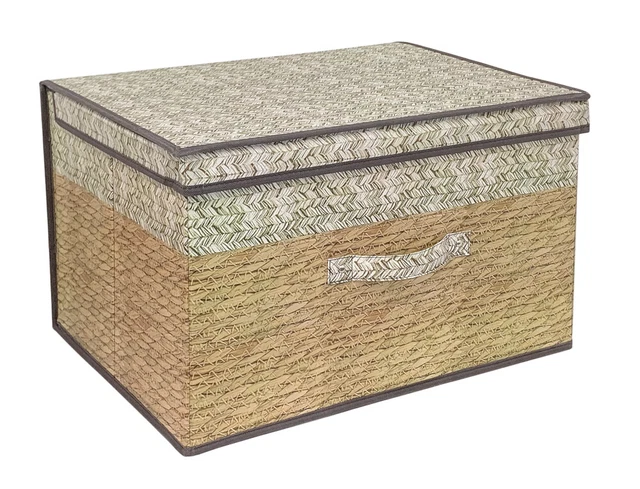 Country Club Jumbo Cofre de Almacenamiento Natural Tejido Estampado