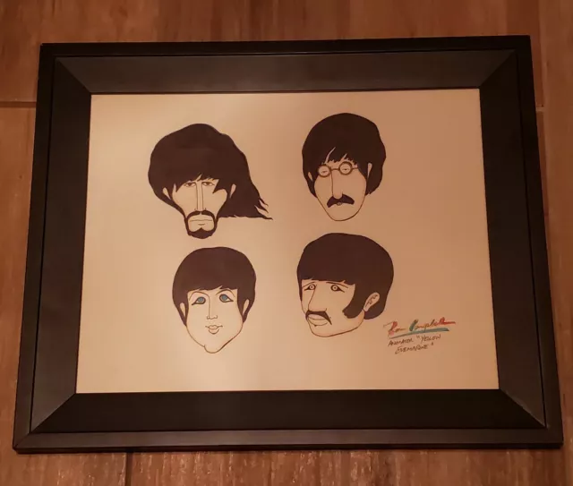 Beatles Ron Campbell Signed Orginal Art Work Beatles Yellow Submarine