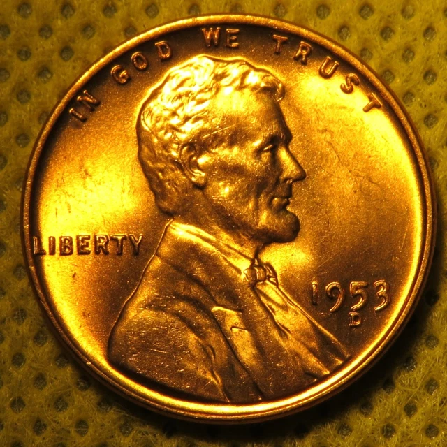 Red Uncirculated 1953-d Lincoln Wheat Cent