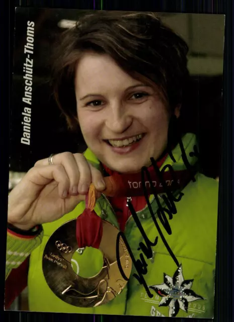 Daniela Anschütz Eisschnellauf Autogrammkarte Original Signiert+ A 221874