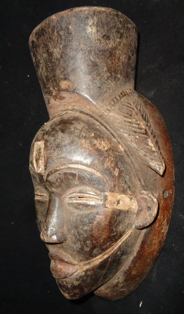 Arte tribal africano fina máscara punu 34 cm