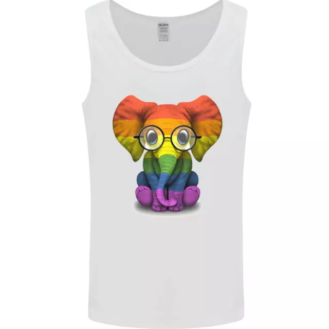 Lgbt Elefante Gay Pride Giorno Consapevolezza Uomo Canotta Maglia