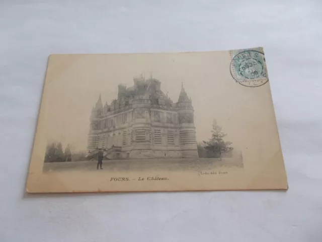 Cpa 58  Fours  Nievre  Le Chateau  Animees 1906   Carte  Rare