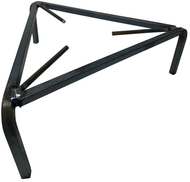 Treppiedi In Acciaio Per Camino - Triangolare Lato 20 Cm - Foto 4