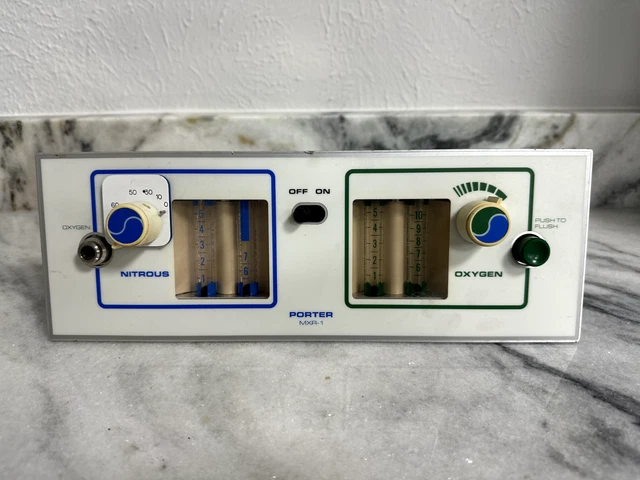 Porter MXR-1 Dental Nitrous & Oxygen Flowmeter
