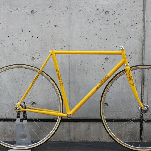 Makino Track Frame Color Yellow Single Bike NJS Approved Frame Only Used [EMS]