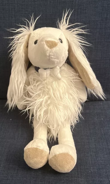 Peluche de peluche peludo peludo difuso perro peludo bronceado/blanco 14