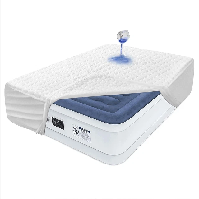 Air Mattress Pad Cover Queen Size,Soft Quilted Air Mattress Protector, Breathabl
