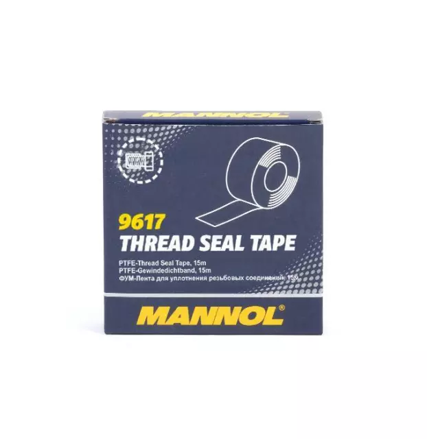 15m MANNOL PTFE Thread Seal Tape Up To 260C Resistance Waterproof Sealer