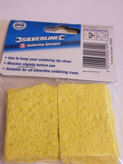 Spare Sponge for soldering iron stand 35 x 50mm Silverline 633932    Bin 827