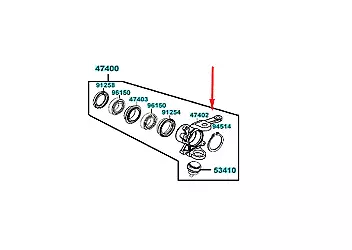 Fusee Avant Droite Nue Kymco Mxu 47402-Ldb5-E00 Oem