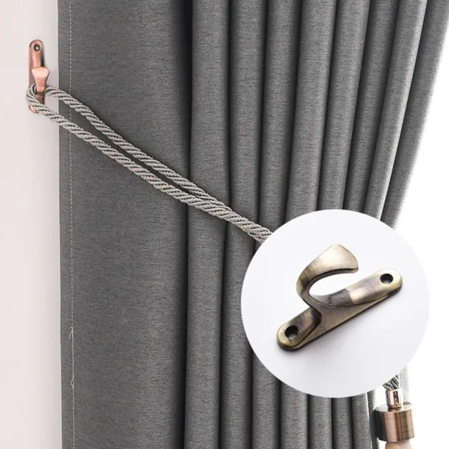 Practical Hold Curtain Holder Curtain Holdback Wall Hanger Mounted Metal Hooks