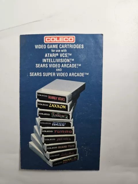 Vintage 1982 Coleco Industries Video Game Cartridges Catalog Insert Promo