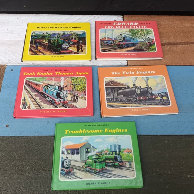 5 X VINTAGE Thomas the tank engine RAILWAY SERIES books FREE P&P EUR 11 ...