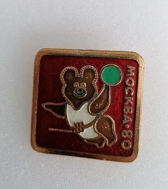 Pin's Olympique Vintage - Mascotte Mishka, Jeux De Moscou 1980, URSS