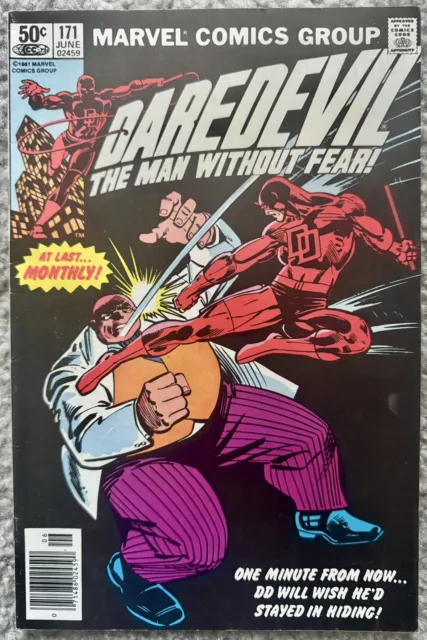 Daredevil #171  1981 Marvel Comics - 1st meeting Kingpin 🔑 - Frank Miller art