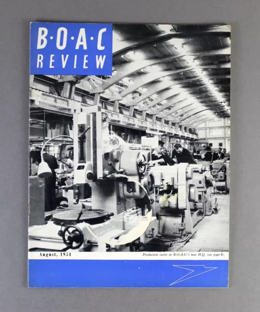 Boac Review Staff Magazine August 1954 B.o.a.c. New Hq London Airport