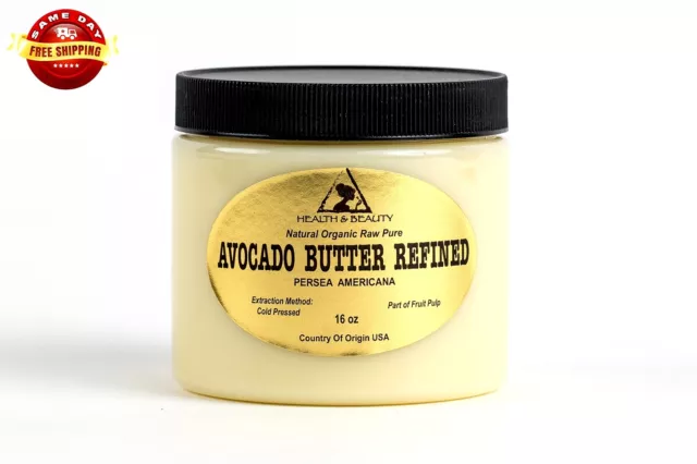 AVOCADO BUTTER REFINED ORGANIC by H&B Oils Center COLD PRESSED PURE 48 OZ, 3 LB