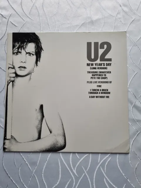 U2 - New years day - 12" Black Vinyl  -- Platte EX / Cover VG+