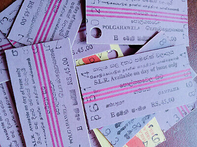 Used Train Tickets Sri  Lanka 🇱🇰 Different Railway train tickets Free Shipping