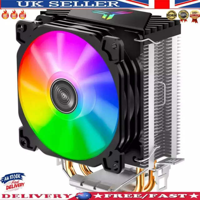 CPU Cooler W/ LED RGB Fan 2 Pipe 3 Pin For Intel AMD LGA 775/1155/1156/1150/1151