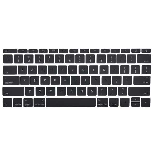 US Keyboard Key Caps Full Set for MacBook Pro Retina A1989 A1990 A1932 (Black)