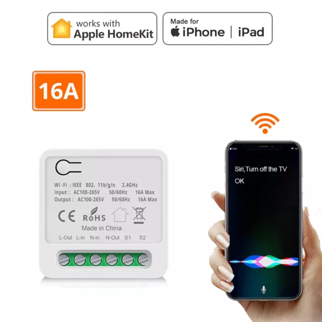 16A WLAN Smart  Lichtschalter Modul Timer Alexa Google By Apple HomeKit Cozylife