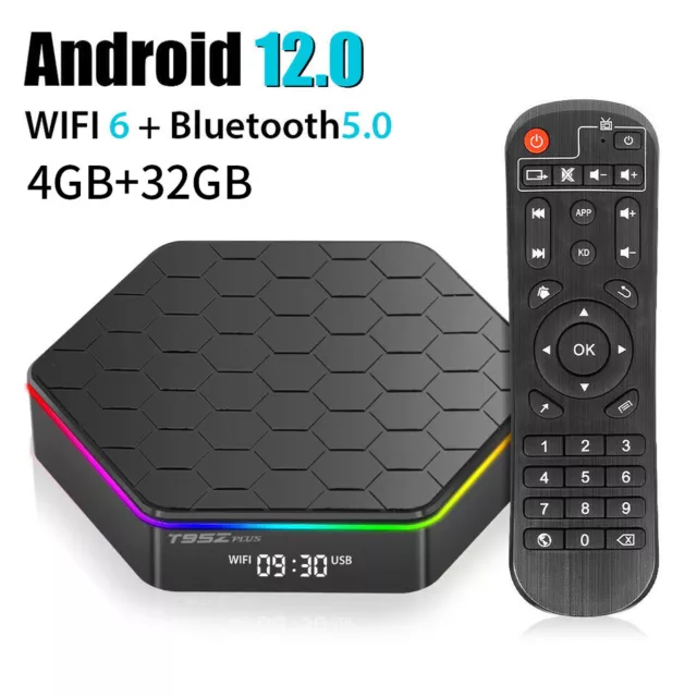 2024 Smart TV BOX 4GB+64GB Android 12.0 Quad-Core WIFI Netzwerk Media Player