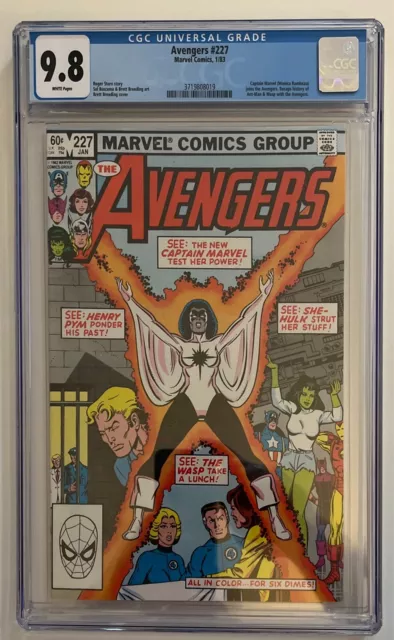 Avengers #227 Cgc 9.8 1983 *Monica Rambeau* Captain Marvel Movie App Soon!!!
