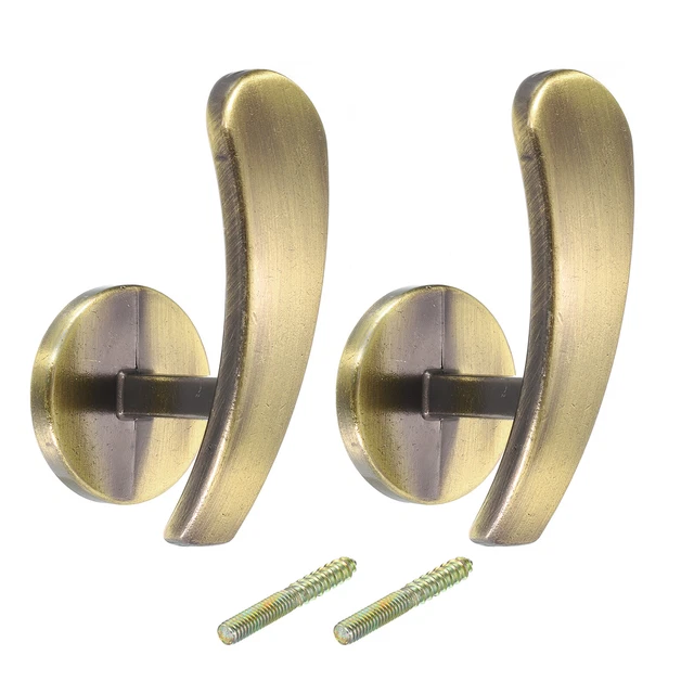 2Pcs Aluminum Alloy Wall Mounted Curtain Holdback Drapery Holder Hook, Bronze