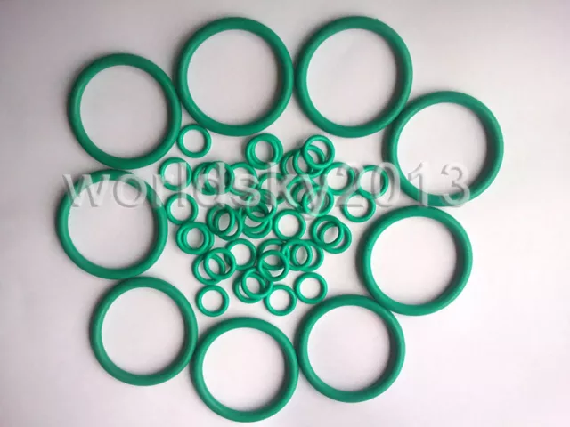 10pcs Heat Oil Resistant 2mm FKM Fluorine O-Ring Rubber Sealing Ring O.D 5-58mm