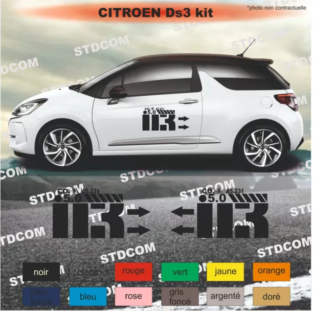 Graphic pour Citroen RACING DS3 strippe bande VTS Autocollant Decals 13 COULEURS