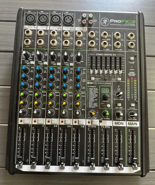 MACKIE PROFX8V2 8-KANAL Mixer + Effekte. Funktioniert aber knackige