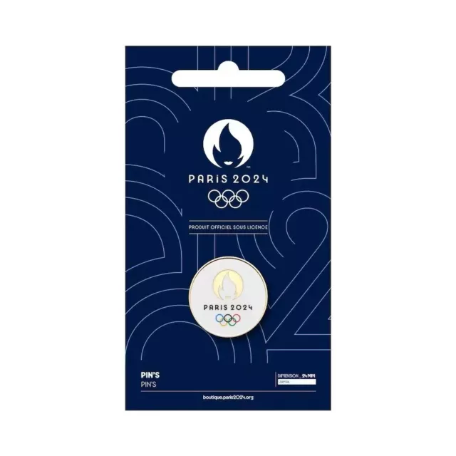 Paris 2024 Olympic Games Logo Pin Badge White.webp