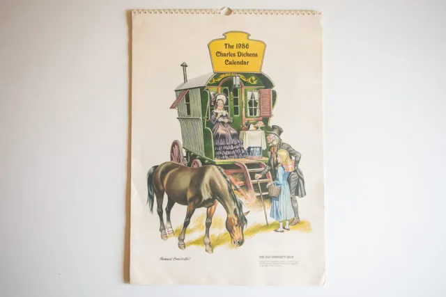 Vintage 1986 Charles Dickens Wall Calendar